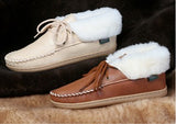 Sale: Women's 2-Eyelet Sheepskin Slippers Rubber Sole 2210-RS