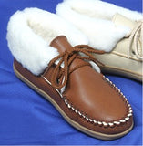 Sale: Women's 2-Eyelet Sheepskin Slippers Rubber Sole 2210-RS