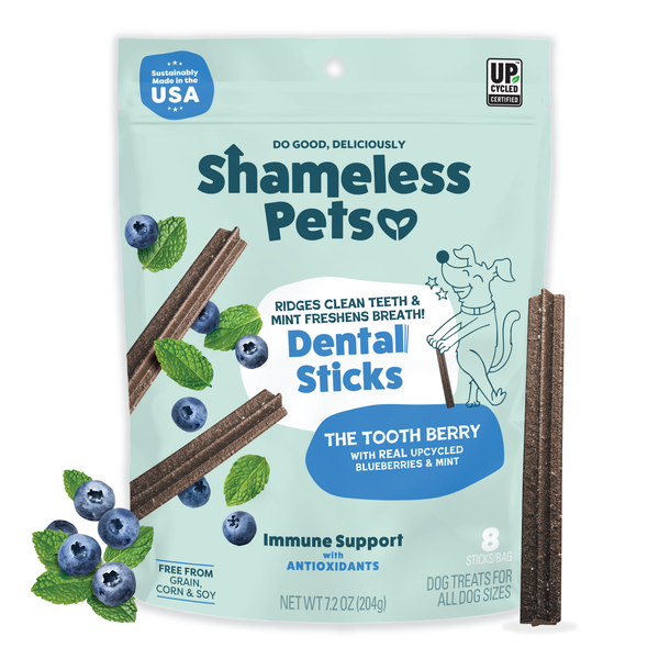 2-Pack of The Tooth Berry Dental Sticks Dog Treats, Made in USA