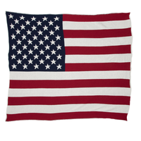 American Flag Throw Blanket Made in USA 60" x 50" Made in USA