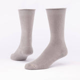 Organic Cotton Cushion Crew Socks: Black / L