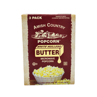 6-Pack Microwave Buttery White Hulless Popcorn