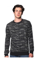 Crew Neck Camo Sweatshirt Made in USA 25159VCM