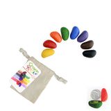 8 Colors of Crayon Rocks in a Muslin Bag -great starter set