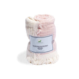 100% Cotton Reversible Muslin Baby Blankets: Pink