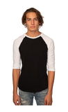 2-Pack Triblend Raglan Baseball Shirts Gray or Black Body Made in USA 20060
