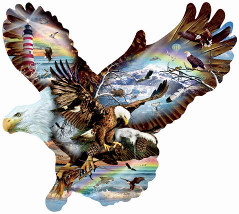 New: 0244 Eagle Eye SHAPED Puzzle Designed & Crafted in USA!