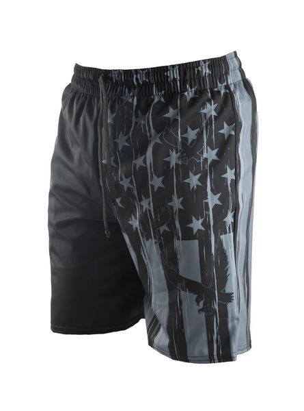 Sale: Eagle Flag Pocketed Swim Trunk 389BSPB Made in USA
