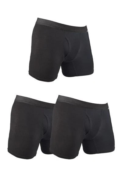 Sale: 3-Pack Black Bundle HYPRTECH™ BAMBOO Briefs With Fly Made in USA 451