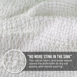 Cotton Dishcloths - Set of 4: White/White