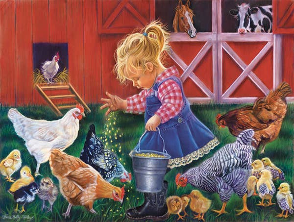 1088 Little Farm Girl 500 pc Puzzle