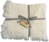 Sale: 100% Cotton Throw Blankets – 50″ x 60″: Natural, Made in USA