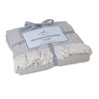100% Cotton Patterned Throw Blankets – 58″ x 62″: Natural Diamond