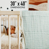 100% Cotton Reversible Muslin Baby Blankets: Pink