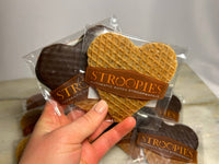 Stroopwafel Valentine Hearts: 6-Pack of Traditional Treats. Made in USA