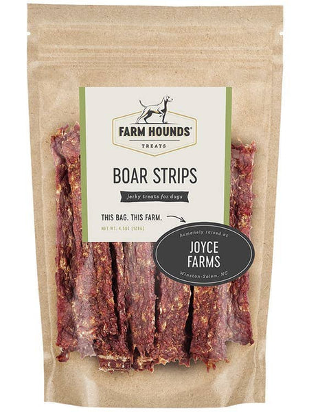 Sale: Premium Boar Jerky Strips Dog Treats - All-Natural - 4.5oz