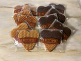 Stroopwafel Valentine Hearts: 6-Pack of Traditional Treats. Made in USA