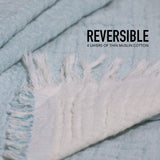 100% Cotton Reversible Muslin Baby Blankets: Pink