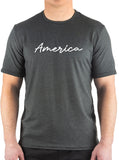 "America" in Cursive Script SoftTECH™ Short Sleeve Tee 753HLSSCHAS