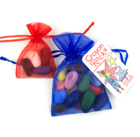 Patriotic  2 Bag Combo Sets of Crayon Rocks Made in USA