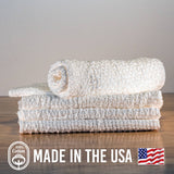Cotton Dishcloths - Set of 4: White/White