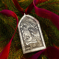 New: Set of 2 Miracle Christmas Ornaments, One (1) Each Nativity Cathedral Window and Miracles Cathedral Window Ornament Made in USA