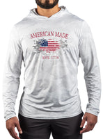 AMERICAN MADE PERFORMANCE MESH WHITE OUT SUN HOODIE 672MSHWAMXS