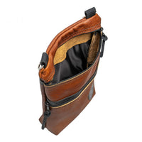 Bison Leather Traverse Crossbody Bag LB-507_BLK Made in USA