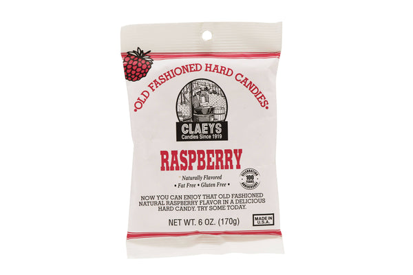 Claeys Old Fashioned Hard Candies Raspberry, 6oz Bag 24ct