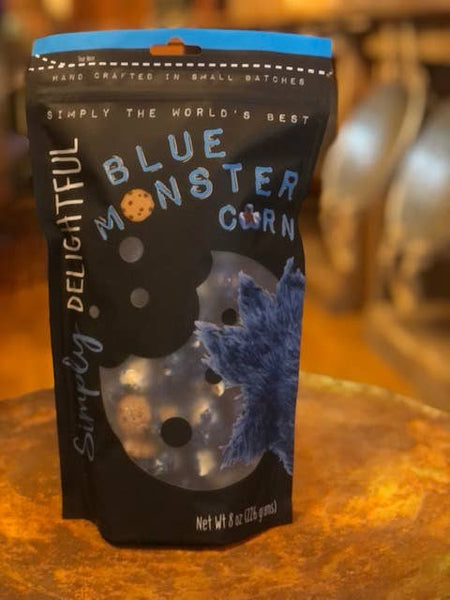 2-Pack Blue Monster Popcorn Two 8oz Bags. Made in USA