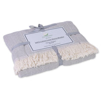 100% Cotton Patterned Throw Blankets – 58″ x 62″: Natural Diamond