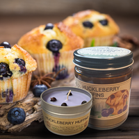2-Pack Huckleberry Muffins - USA MADE - Soy Wax Candles: 4 OZ.