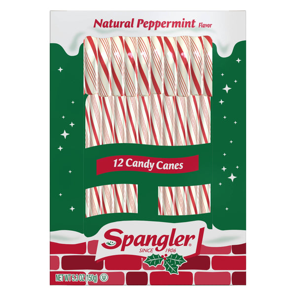 Box of 12 Peppermint Red & White Candy Canes