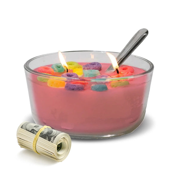 New Apple Jacks Cereal Cash Candle - Made in USA