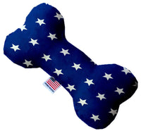 Blue Stars Dog Toy: Plush / 6" / Bone Made in USA