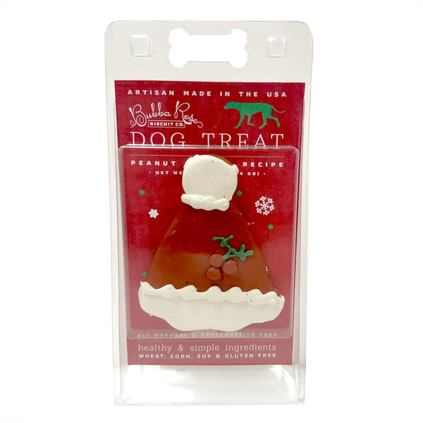 Santa Hat: Individually Wrapped Artisan Dog Treat Made in USA