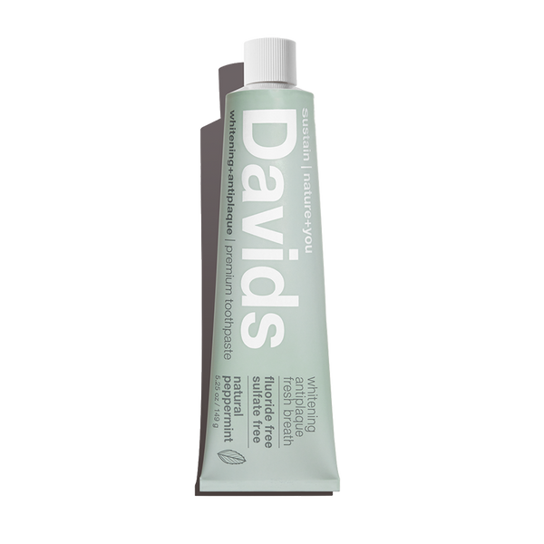 New: Davids premium toothpaste  /  peppermint 5.25oz Made in USA