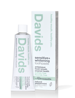 Davids sensitive+whitening nano-hydroxyapatite premium toothpaste / peppermint / 4 oz