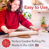 New Perfect Cookie Rolling Pin 1/4-in. Fixed Depth by Ann Clark, Made in USA