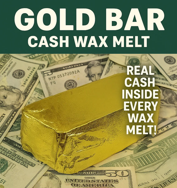 2-Pack Giant Gold Bar Shaped Cash Wax Melt Made in USA