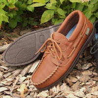 Sale: New Women's Lace-up Deertan Shoes (TPR Soles) Item #297 Made in USA