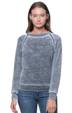 Women's Burnout Fleece Raglan Pullover Made in USA 3199BO