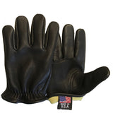 Sale American Deerskin Leather Motorcycle Gloves Made in USA Code: FLG-1569