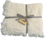 100% Cotton Throw Blankets – 50″ x 60″: White, Made in USA