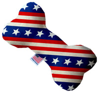 Sale: Stars and Stripes Dog Toy: Plush / 6" / Bone