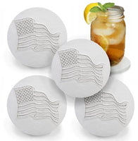 NEW! American Flag Coasters Set of 4 by Liberty Tabletop Made in USA x491