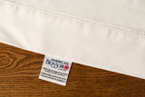 Cotton Percale Bed Sheet Set Made in the USA of 100% USA Cotton (45% Organic)