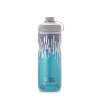 Clearance: Breakaway® Muck Insulated Cyclist Mountain Bikers Water Bottle 20 oz Zipper Blue/Turquoise Polar Bottle Made in USA