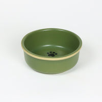 NEW! Set of 2 Small Moss Brookline Pet Bowls by Emerson Creek Pottery Made in USA BL-2781