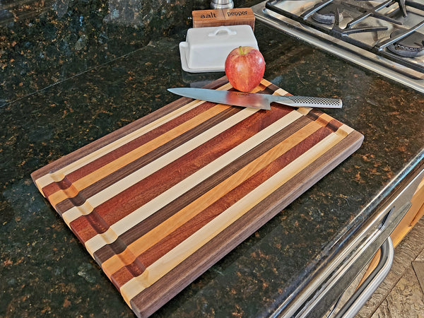 Sale: Hardwood Cutting Board - Medium 18" x 12" x 1" Made in USA